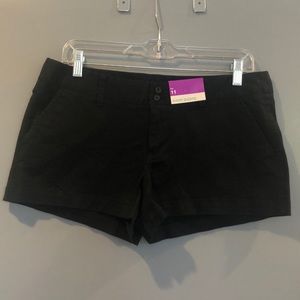 Black cotton shorts
